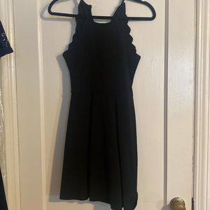 Black, tight, mini dress